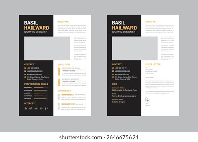 Creative Resume Template. Modern Resume Design, Clean CV