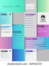 Creative resume template with place for your photo.
