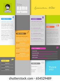 Creative resume template with place for your photo.