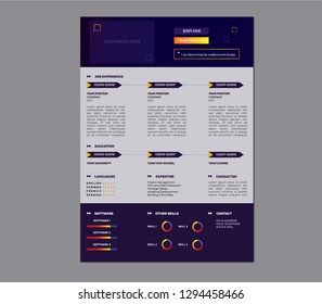 Creative Resume Template/Colorful CV Design