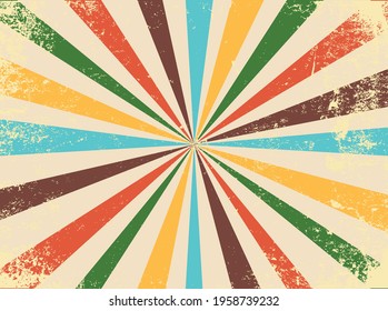 Creative Retro Burst Background Design  
