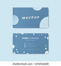 A creative retro business card design featuring polka dots