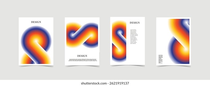 Capas de cores retro criativas, layouts ou conceito de cartazes em estilo mínimo moderno para a identidade corporativa, marca, publicidade de mídia social, promoção. Modelo de design de capa moderna com cores retrô coloridas
