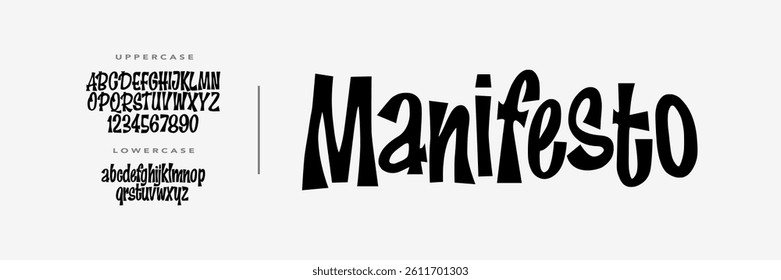 Creative retro Font,street art font dynamic graffiti font for modern bold marker logo, spirited expressive headline, youth urban vibes. Art typographic design. Vector typeset