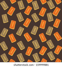 creative retro swirl rectangle design pattern background vector