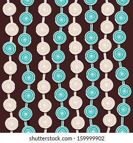 creative retro swirl round design pattern background vector