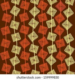 creative retro swirl square design pattern background vector