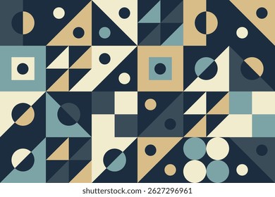 Creative retro-inspired seamless pattern with drawn triangles and decorative lines, perfect for artistic fabric and vintage designs