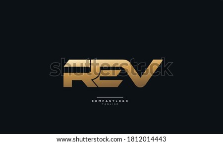 Creative REV Letter Business Logo Design Alphabet Icon Vector Monogram 