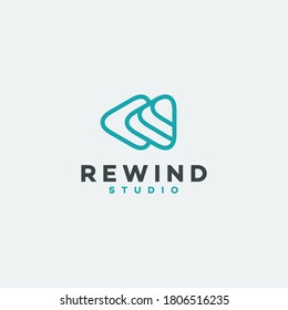 Creative Rewind Logo Design Template