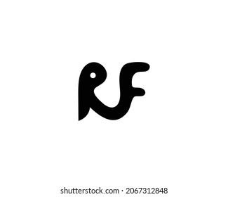 Creative RF Letters Initial Logo Design Vector 