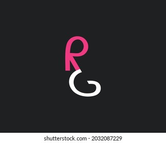 Vector de plantilla de diseño de logotipo de carta RG creativa