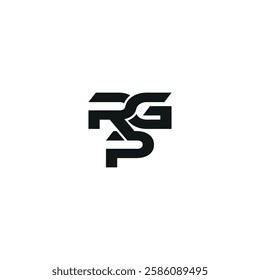 Creative RGP letter design. Sophisticated art logo. Black type signs or symbol vector illustrator. R icon. G icon. P icon. Smart and unique letter combine. Masculine. Bold. Best for company initial. 