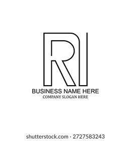 Design de logotipo criativo RI, marca minimalista moderna, ícone de ri exclusivo, identidade profissional RI, identidade visual versátil limpa