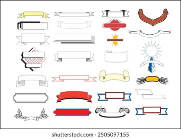 Colección creativa de la etiqueta de la cinta, diseño realista de la ilustración 3D utiliza para los gráficos del diseño, Anuncio, insignias, publicidad 