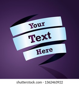 Creative Ribbon Text Template 3D Look