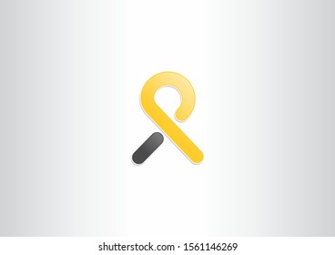 Creative ribbon vector logo symbol icon with modern concept design.