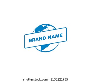 Creative Ribbon World Globe Vector Logo