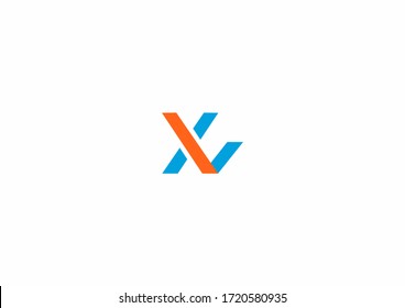 Concepto de diseño de logotipo vectorial de letras X de cinta creativa
