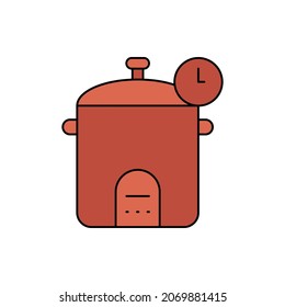 Vector de icono de cocina de arroz creativo