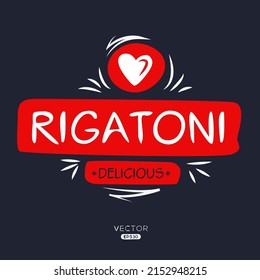 Creative (Rigatoni) Logo, Rigatoni Aufkleber, Vektorgrafik.