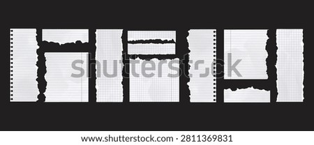 Creative ripped paper collage texture bundle