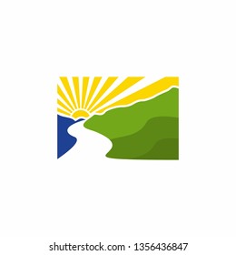 Creative River Logo Vector
