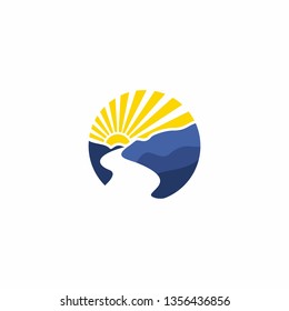 Creative River Logo Vector
