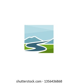 Creative River Logo Vector