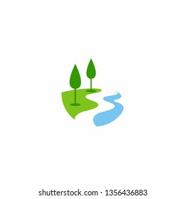 Creative River Logo Vector