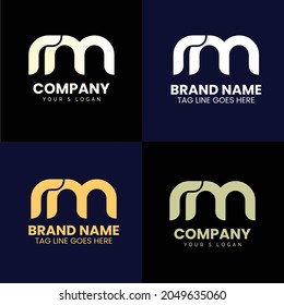 Creative RM Letter Logo Design