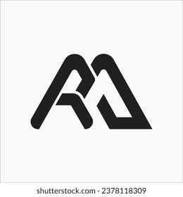 Creative RM or MR or RA or AR initial monogram minimal flat modern brand unique logo design