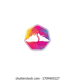 Creative road journey logo design. Road logo vector design template. Mountain road logo. Mountain road journey logo	