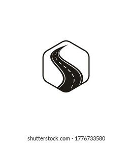 Diseño creativo del logo del viaje por carretera. Plantilla de diseño vectorial de logotipo de carretera.