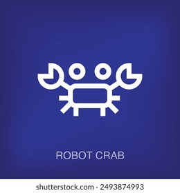 Creative robot crab logo. Unique color transitions. Unique ocean creature and business, company logo template. vector