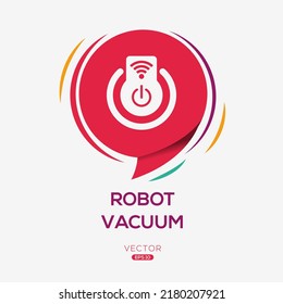 Creative (Robot Vacuum) Icon, Vector Sign.