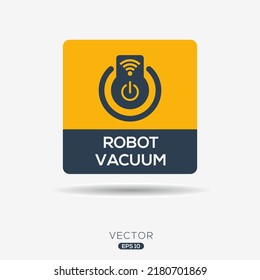 Creative (Robot Vacuum) Icon, Vector Sign.