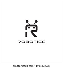 Creative Robotica Logo Design, Future Technology Vector Illustration