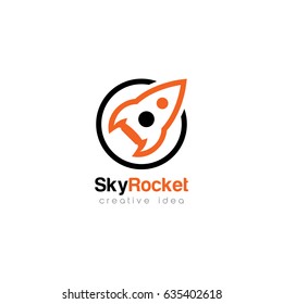 Creative Rocket Concept Logo Design Template