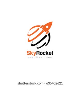 Creative Rocket Concept Logo Design Template