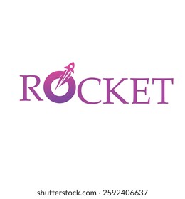 A creative rocket in the letter "O" logo vector illustration, symbolizing innovation and progress. Ideal for tech startups, space ventures, and modern businesses seeking a unique, dynamic logo design.