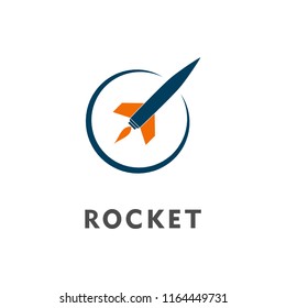 creative rocket logo design template