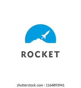 creative rocket logo design template