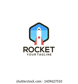 Creative Rocket Logo Design Vector Template