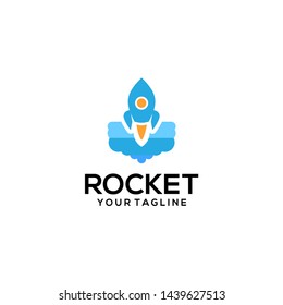 Creative Rocket Logo Design Vector Template
