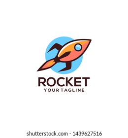 Creative Rocket Logo Design Vector Template