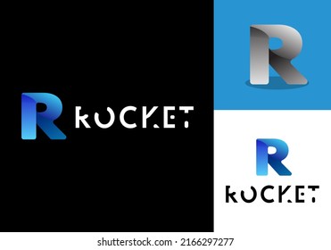 Creative rocket logo vector design