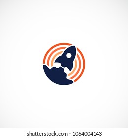 Creative rocket vector designs. travel, agency, flight.