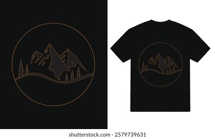 Creative  rocky mountain and typography  t-shirts design