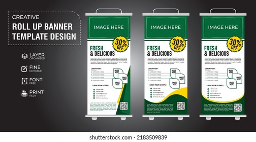 Colección de diseño de banners para creativos en rollup para su empresa
